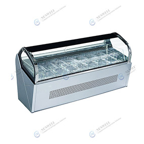 62” Counter Top Ice Cream Freezer Dipping Cabinet Gelato Show Case